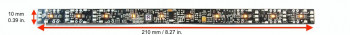 trainOmatic 2070320 H0/TT Innenbeleuchtung 210x10mm Midi analog warmweiß  - NEU