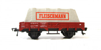 Spur H0 Fleischmann 5200 Niederbordwagen mit Plane DB (5349E)