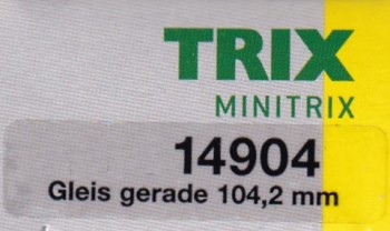 Minitrix N 14904 GeradesGleis R104,2mm - NEU