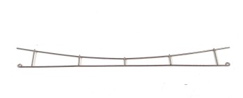 Spur N Vollmer 8008 Oberleitung 5x Fahrdraht 90mm für Radius 192 - 195mm (Z116/1)