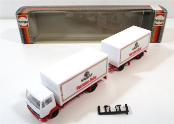 Herpa H0 1/87 828292 LKW MB NG Koffer-Hängerzug "Patrizier Bräu"OVP (41/12)