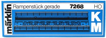 Märklin H0 7268 K+M-Gleis Rampe Kunststoff gerade L=180mm OVP (2211H)