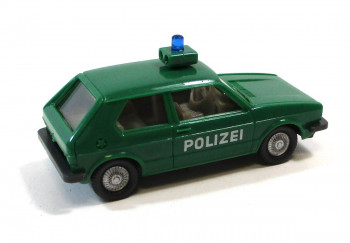 Wiking H0 1/87 PKW VW Golf 1 Polizei grün (61/09)