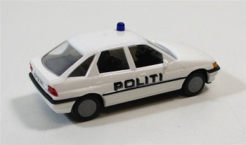 Busch 45728 H0 1/87 (3) PKW Ford Escort GHIA der dänischen Polizei