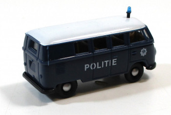 Brekina 10503 H0 1/87 VW T1 Bus Politie blau weiß