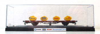 Viessmann H0 Messemodell 2018 Flachwagen mit Tanks OVP (1481E)
