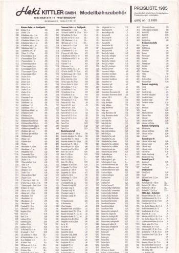 Heki Katalog Ausgabe 1985/86
