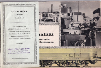 Märklin Katalog Ausgabe 1966/67