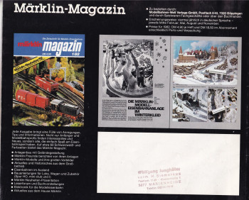 Märklin Katalog Ausgabe 1982/83