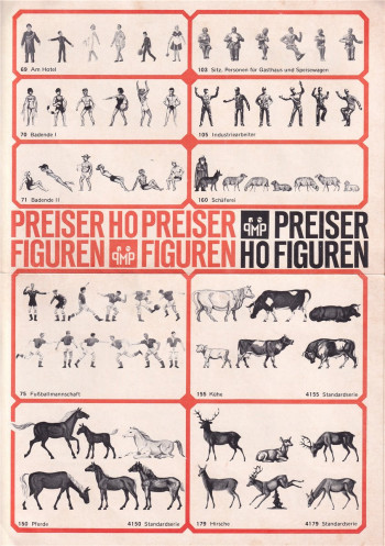 Preiser Figuren Auswahl-Katalog Ausgabe 1970-71
