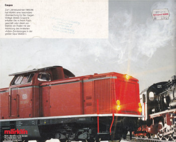 Märklin Katalog I - die große Bahn Ausgabe 1985/86