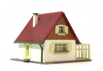 Fertigmodell H0 (2) Siedlungshaus mit Veranda (H0-1058E)