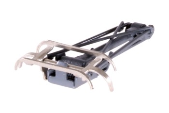 Sommerfeldt 671 H0 Einholmstromabnehmer RAL 7012 schmales Schleifstück Paar