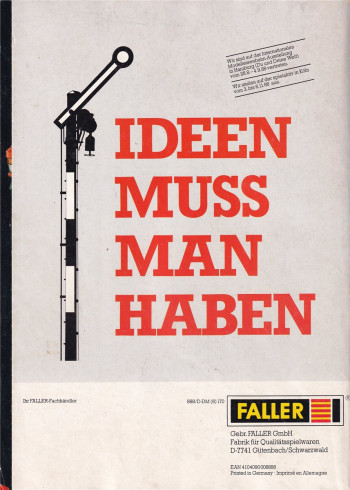 Faller Katalog Modellbau Ausgabe 1988/89