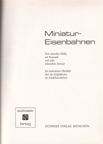 Tosco : Miniatur-Eisenbahnen, 1971 (L67)