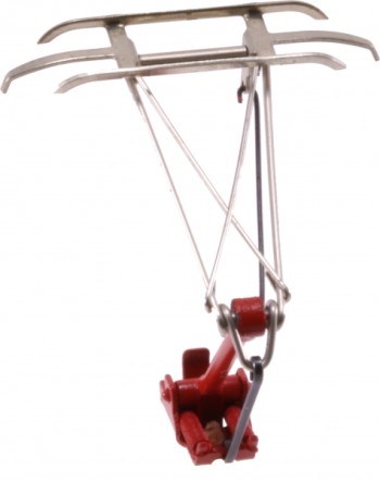 Sommerfeldt 877 H0 Einholmstromabnehmer DAS 350S, rot / silbern - NEU