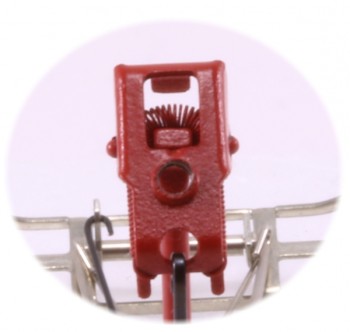 Sommerfeldt 877 H0 Einholmstromabnehmer DAS 350S, rot / silbern - NEU