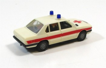 Herpa H0 1/87 BMW 528i als Notarzt DRK cremeweiß