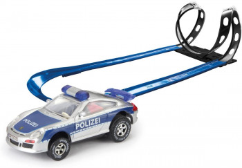 DARDA 513240 Autorennbahn mit Porsche GT3 Polizei, Police Track