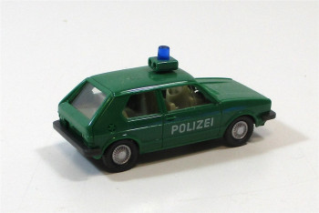 Wiking H0 1/87 VW Golf I Polizeiwagen grün 