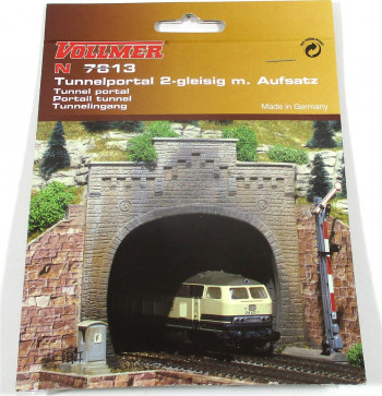 Vollmer N 7813 Bausatz 2 Tunnelportale 2-gleisig - OVP NEU