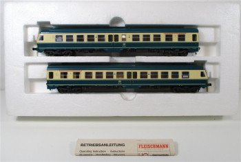 Fleischmann H0 4434 Triebwagen VT 614 DB 2-teilig Analog OVP (2227F)