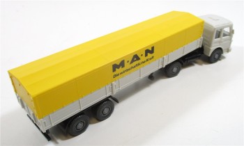 Wiking 1/87 H0 535 MAN Sattelschlepper Pritsche / Plane M.A.N.- OVP