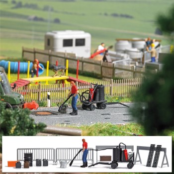 Busch H0 7802 Action Set: Teerkocher - NEU