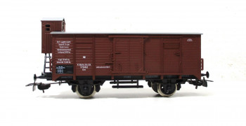 Piko H0 5/6438/015 gedeckter Güterwagen mit Bremserhaus 17082 OVP (813G)