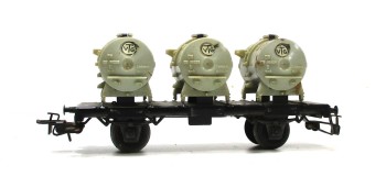 Märklin H0 4625 Behältertragwagen "VTG" Haus zu Haus DB ohne OVP (2534g)