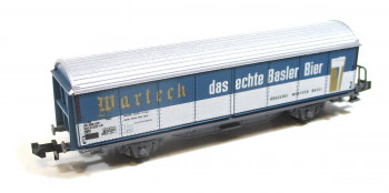 Roco N gedeckter Güterwagen Hbbkkss der SBB Wartek / Basel ohne OVP (Z212/03)