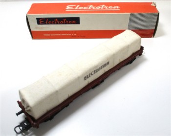 Electrotren H0 5126 Niederbordwagen 4-achsig mit Plane RENFE OVP (1360g)