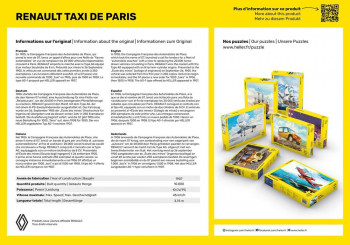 Heller  20705 Puzzle Renault Taxi de Paris 500 Pieces