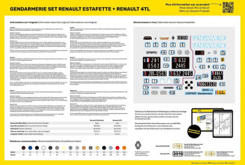 Heller 1:24 52325 STARTER KIT Gendarmerie Set Renault Estafette + Renault 4TL