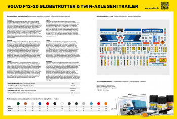 Heller 1:32 57703 STARTER KIT F12-20 Globetrotter & Twin-Axle Semi trailer