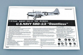 Trumpeter 1:32 2241 SBD-1/2 Dauntless US Navy