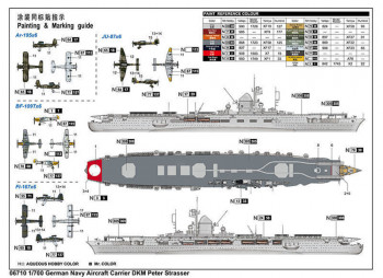 Trumpeter 1:700 6710 German Navy Aircraft Carrier DKM Peter Strasser