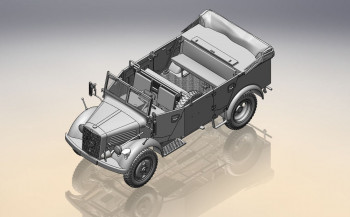 ICM 1:35 DS3503 Wehrmacht Off-road Cars (Kfz1,Horch 108 Typ 40, L1500A)