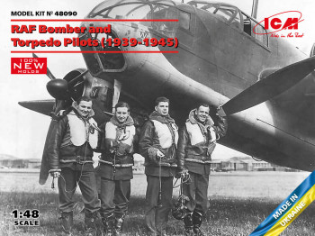ICM 1:48 48090 RAF Bomber and Torpedo Pilots (1939-1945) (100% new molds)