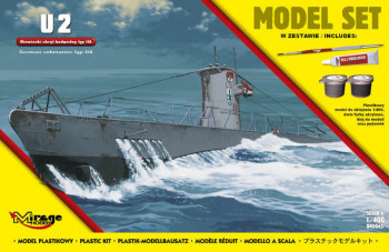 Mirage Hobby 1:400 840065 U2(German Submarine WWII typeIIA(ModelSe