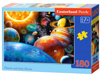 # Castorland  B-018345 Planets and their Moons,Puzzle 180 Teile