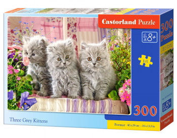 # Castorland  B-030330 Three Grey Kittens, Puzzle 300 Teile