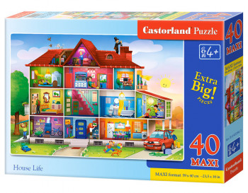 Castorland  B-040346-1 House Life, Puzzle 40 Teile