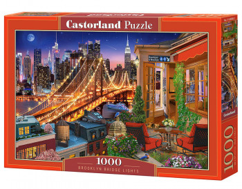 Castorland  C-104598-2 Brooklyn Bridge Lights, Puzzle 1000 Teile