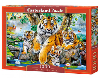 # Castorland  C-104413-2 Tigers by the Stream, Puzzle 1000 Teile