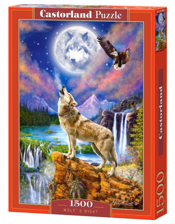 # Castorland  C-151806-2 Wolf's Night, Puzzle 1500 Teile