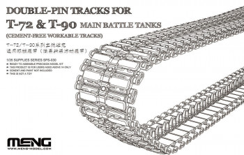 MENG-Model 1:35 SPS-030 Double-Pin Tracks for T-72 & T-90 Main Battle Tanks(Cement-Free Worka