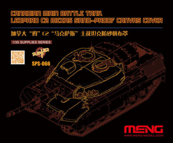 MENG-Model 1:35 SPS-066 Canadian Main Battle Tank Leopard C2 MEXAS Sand-Proof Canvas Cover(Resin)