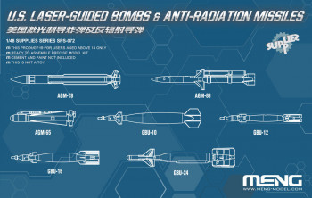 MENG-Model 1:48 SPS-072 U.S. Laser-Guided Bombs & Anti-Radiation Missiles