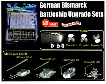 Trumpeter 1:200 6627 German Bismarck Battleship Upgrade Sets
